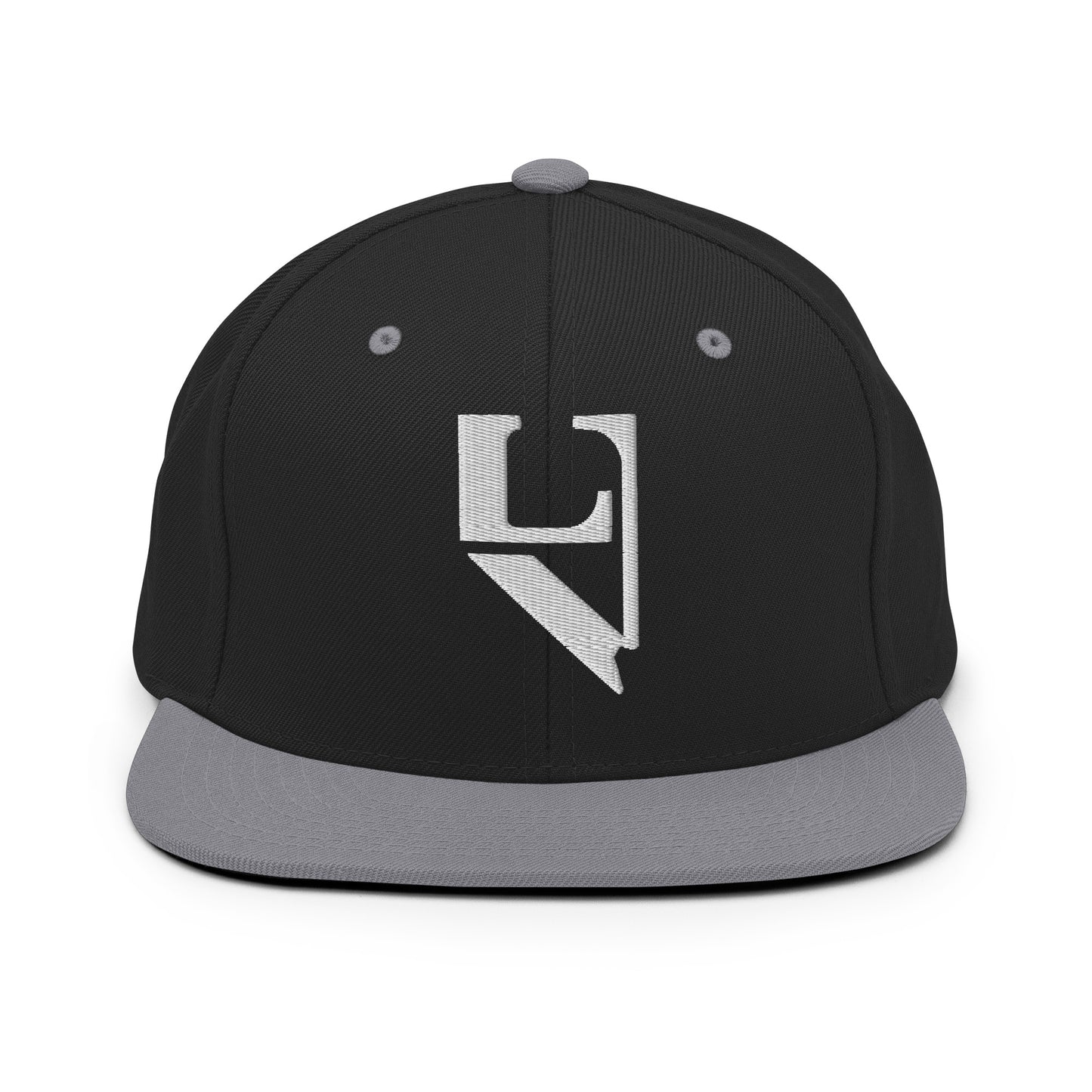 White Embroidered LV Snapback