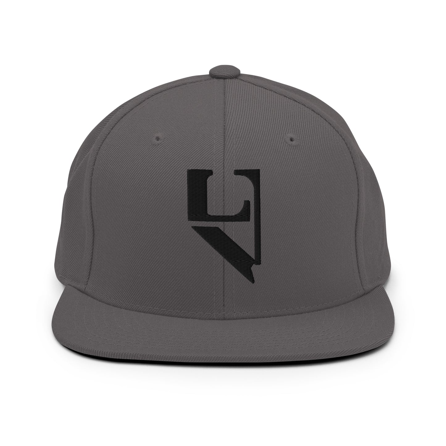 Black Embroidered LV Snapback