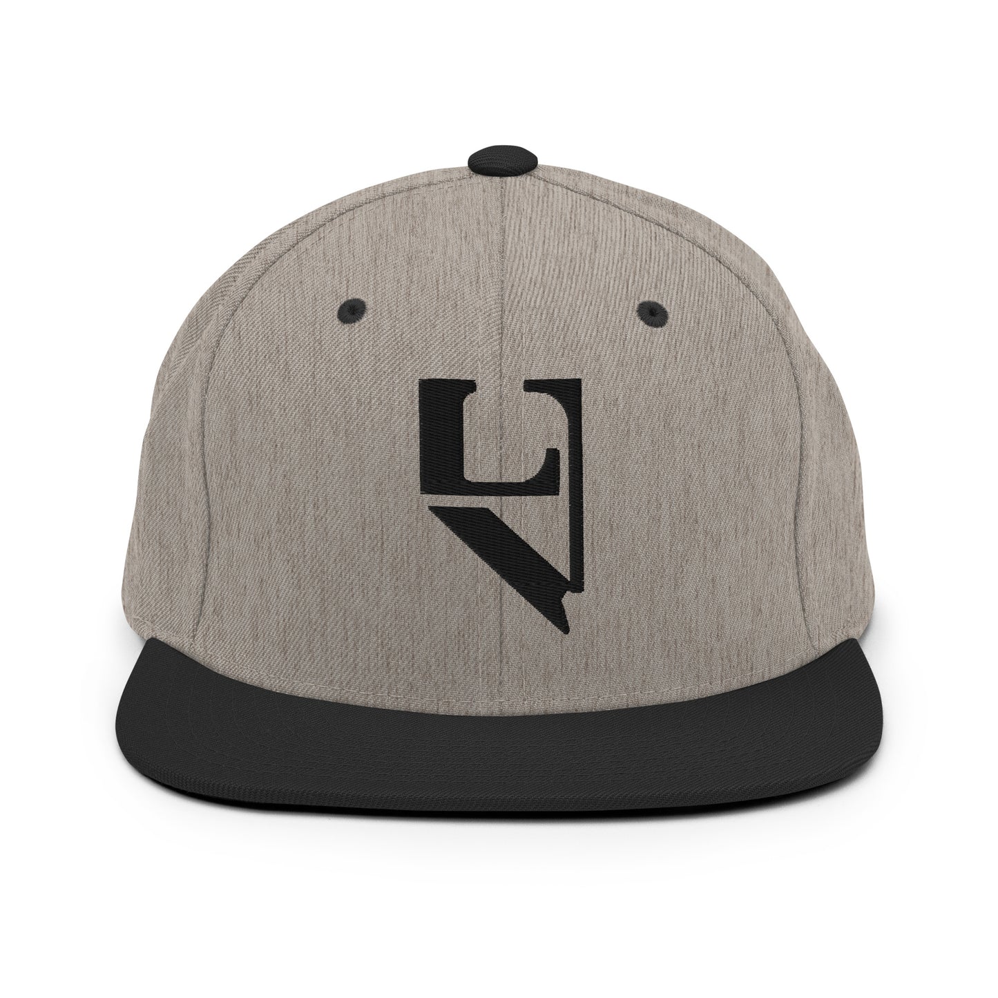 Black Embroidered LV Snapback