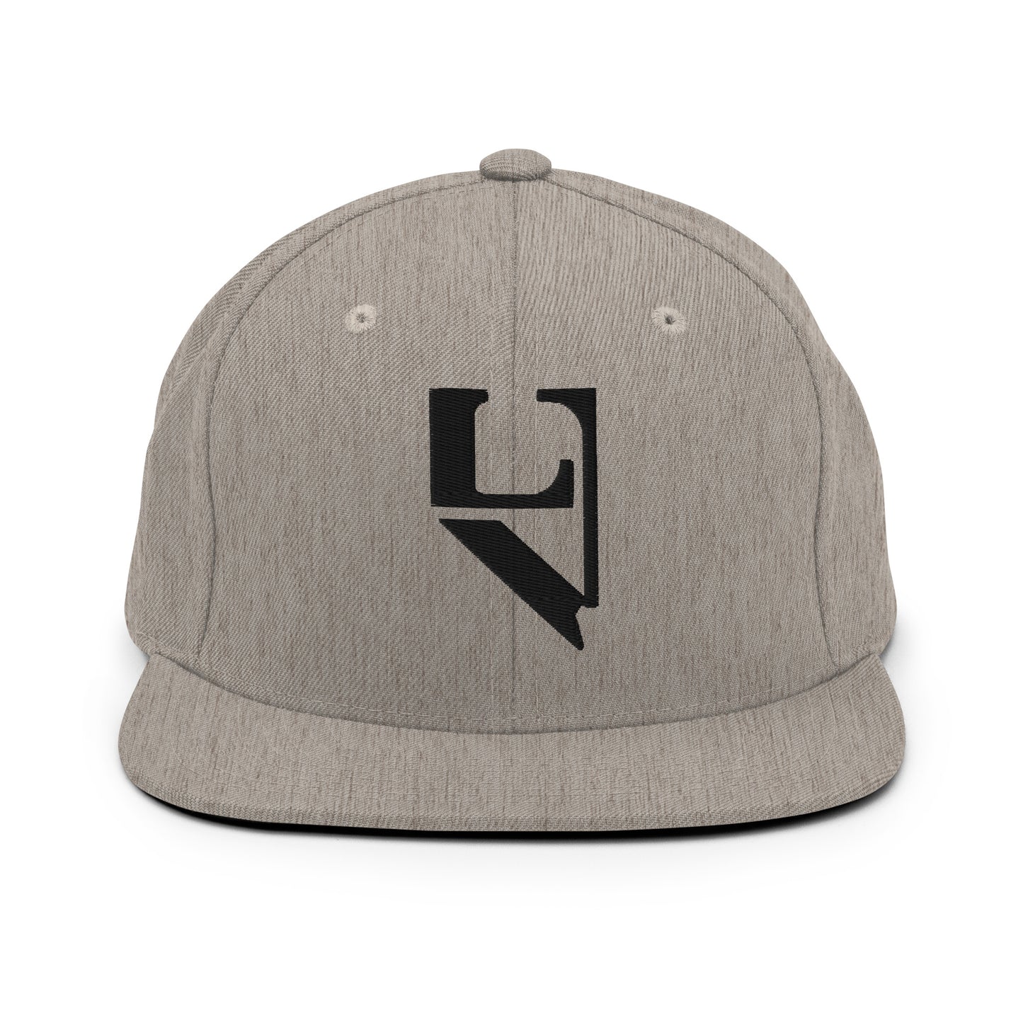 Black Embroidered LV Snapback