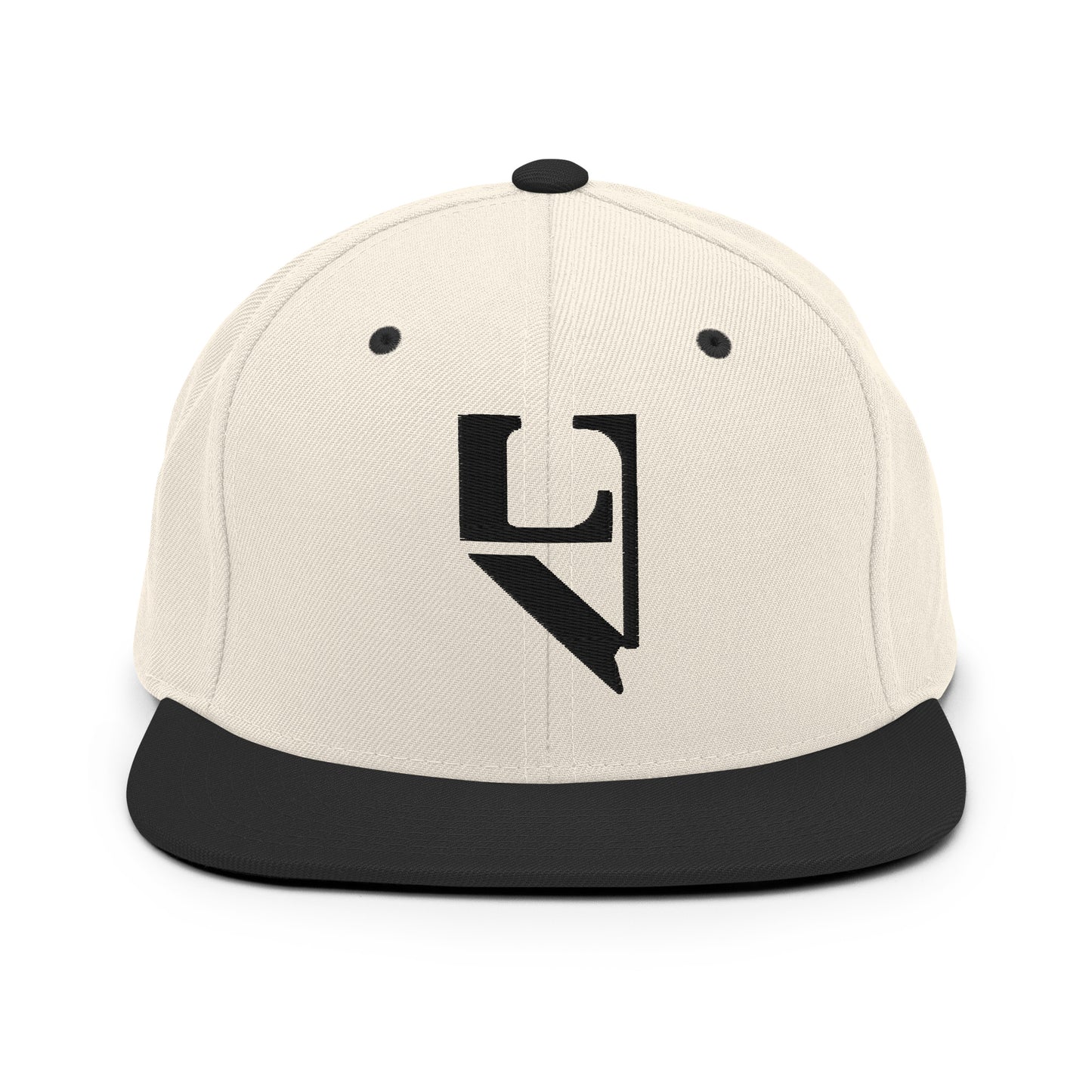 Black Embroidered LV Snapback